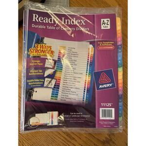 Avery Ready Index Durable Table Of Contents Dividers - 11125 - 3 Ways Stronger!